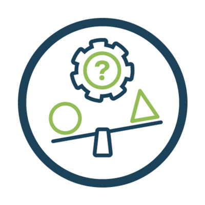 Bias counterfight icon: balance and selection